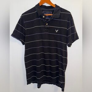 American Eagle Outfitters Men's Vintage Fit Striped Polo Shirt, sz XL
